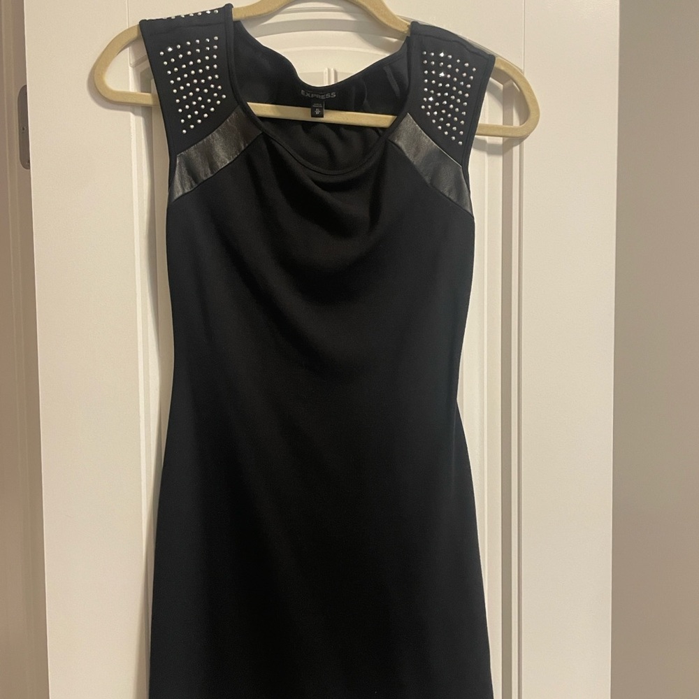 Express Black Studded Mini Dress